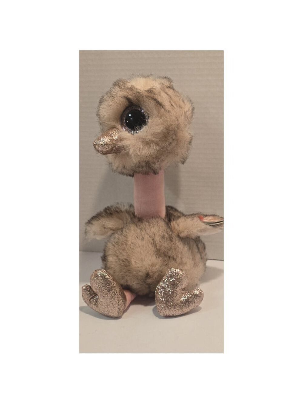 NWT 2019 TY Beanie Boos - Plush HENNA the OSTRICH - sitting - Medium Sized - Picture 2 of 9